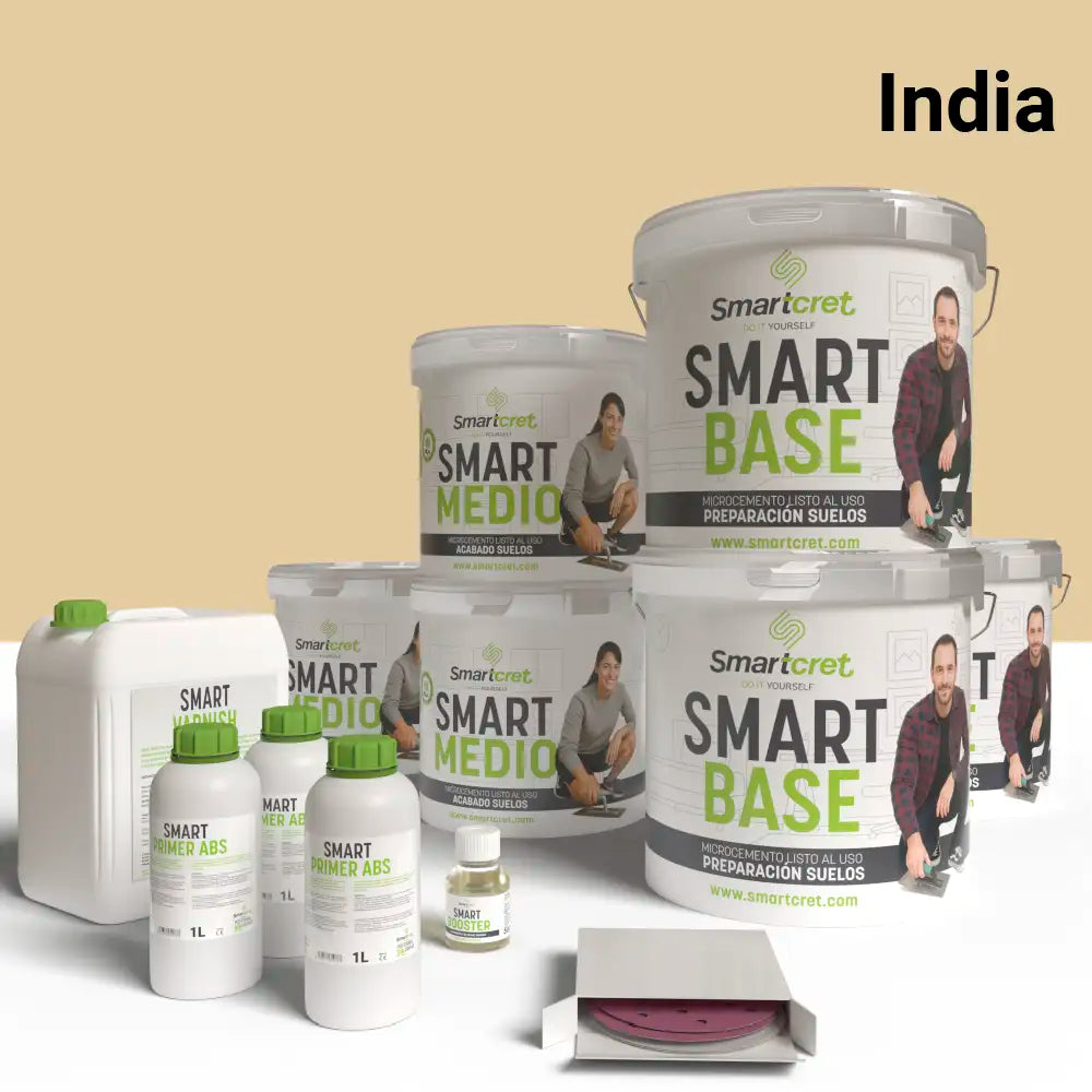 Kit de microcemento para exterior de 24 m², color India