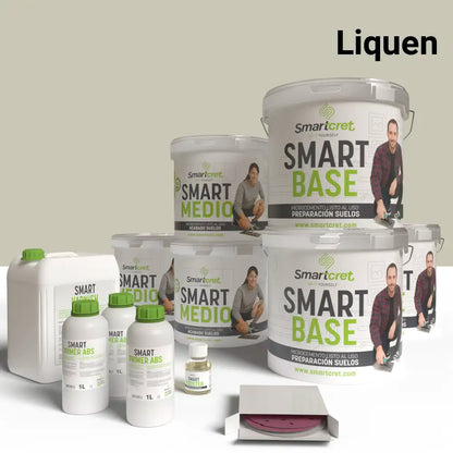 Kit de microcemento para exterior de 24 m², color Liquen