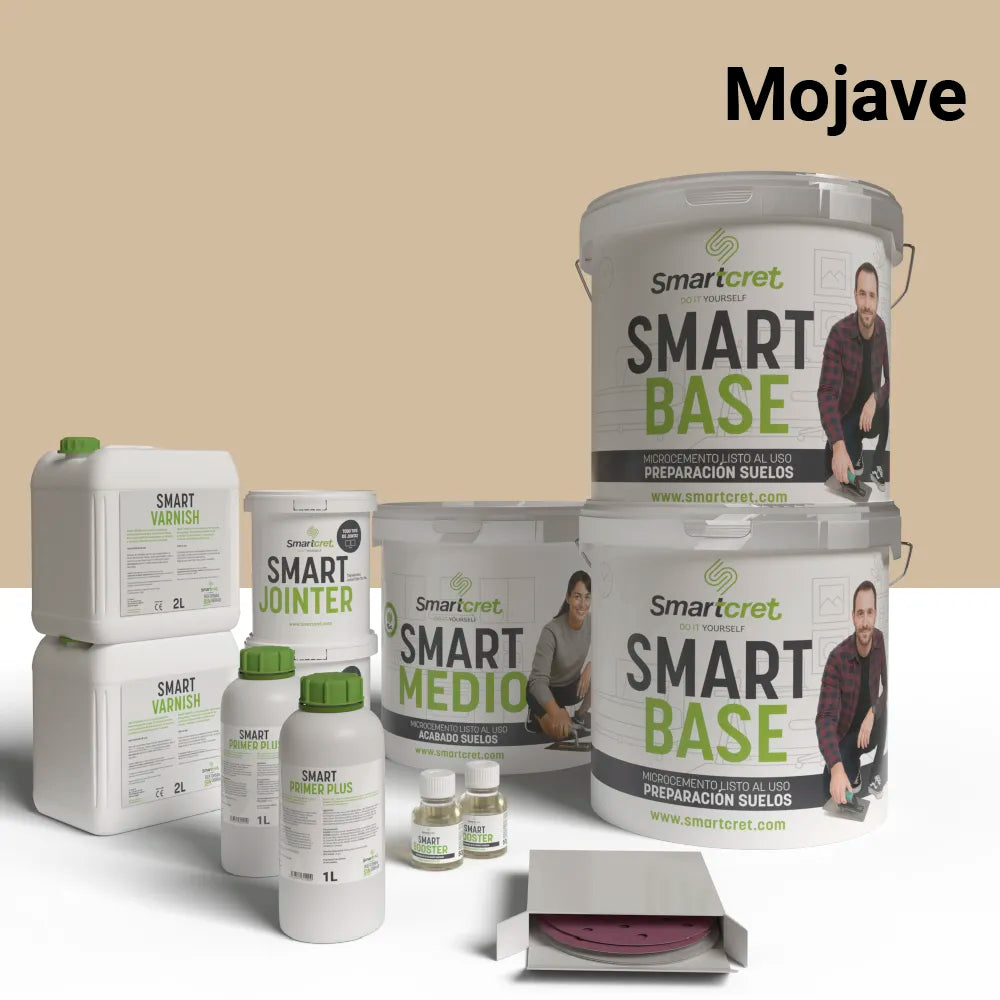 Kit de microcemento para suelo de terrazo o mármol para 16 m²