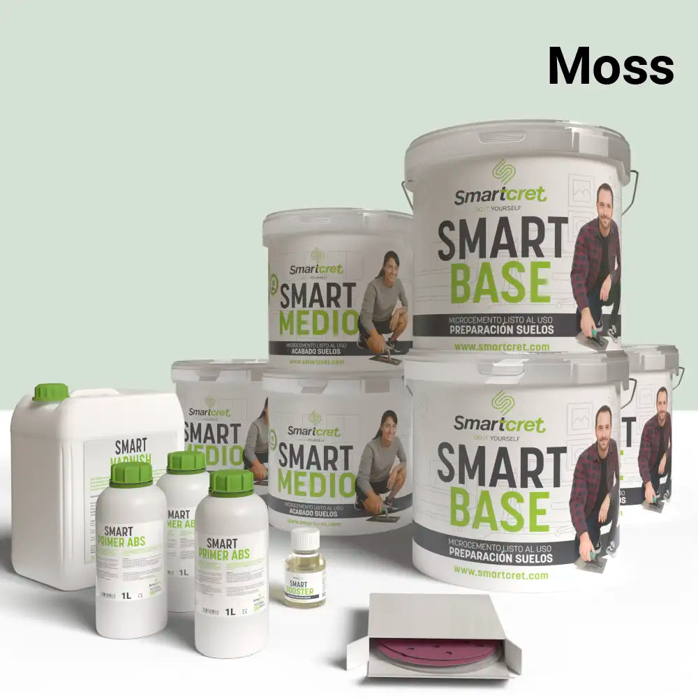 Kit de microcemento para exterior de 24 m², color Moss