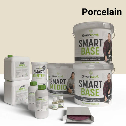 Kit de microcemento para exterior de 16 m², color Porcelain