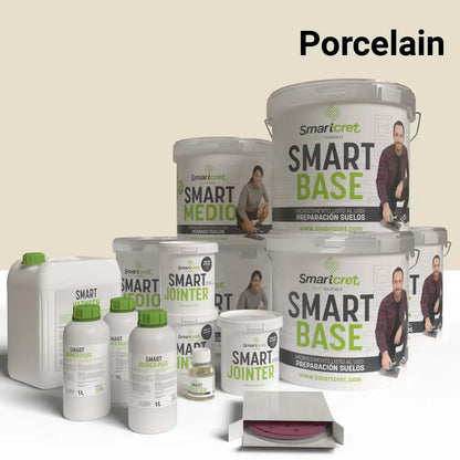 Kit de microcemento para exterior de 96 m², color Porcelain