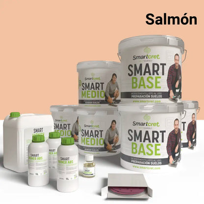 Kit de microcemento para exterior de 24 m², color Salmon