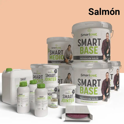 Kit de microcemento para exterior de 48 m², color Salmon