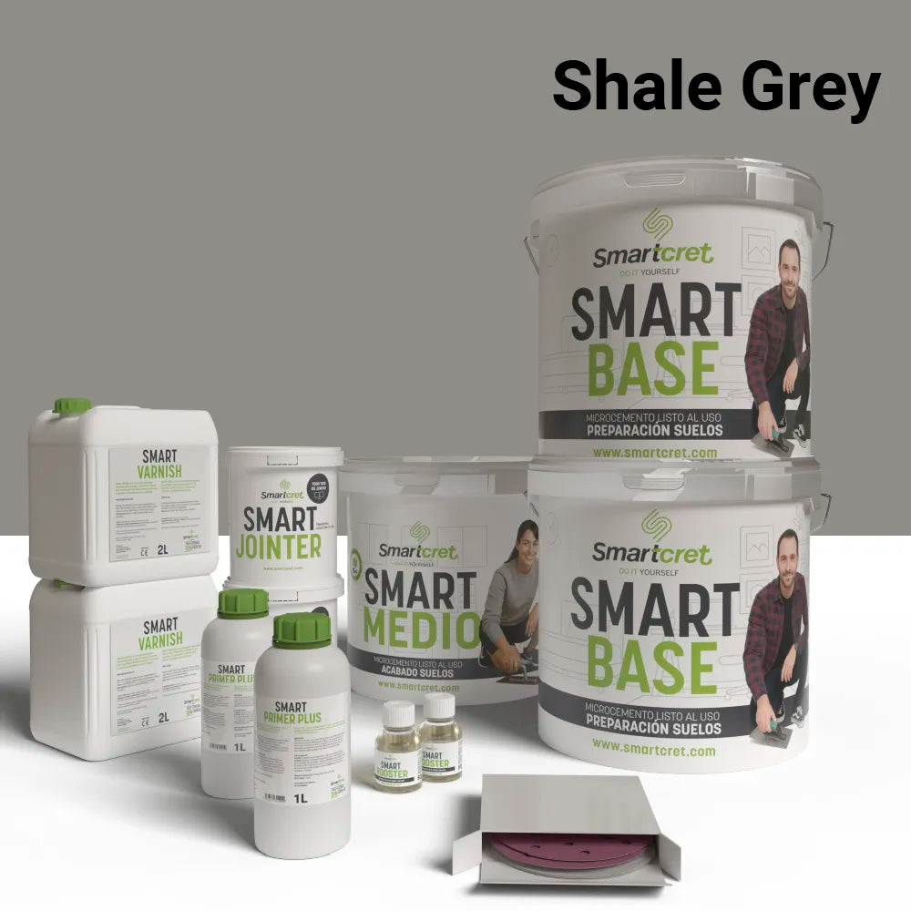 Kit de microcemento para exterior de 16 m², color Shale Grey