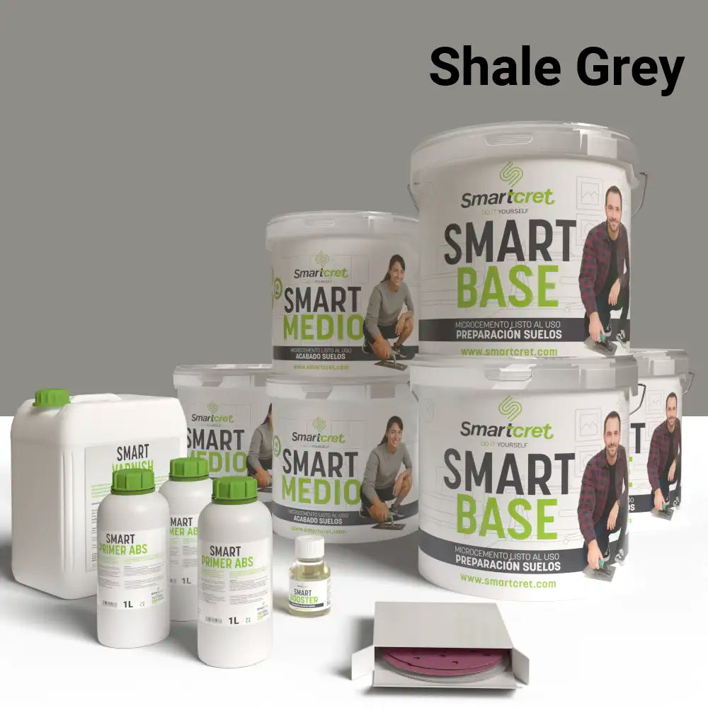 Kit de microcemento para exterior de 24 m², color Shale Grey