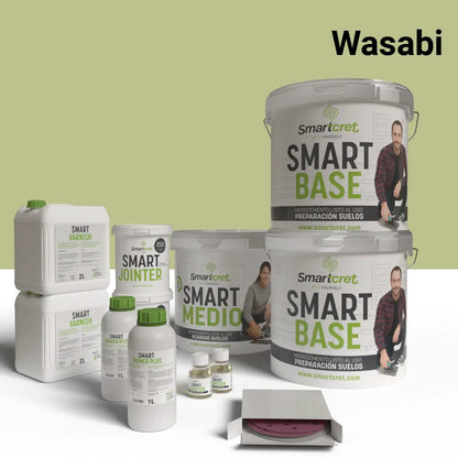 Kit de microcemento para exterior de 16 m², color Wasabi
