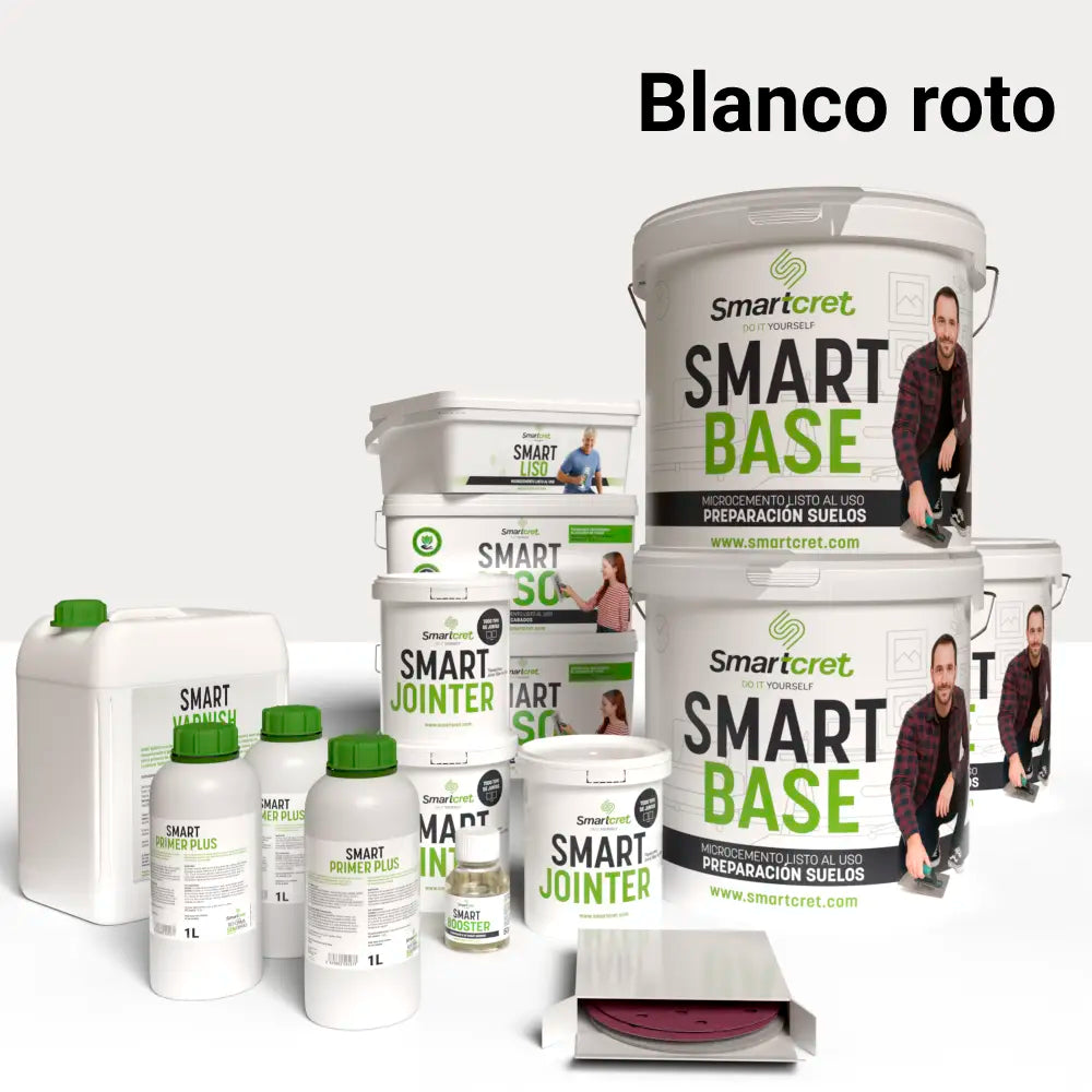 Kit béton ciré pour sols de salle de bains carrelés de 24 m²