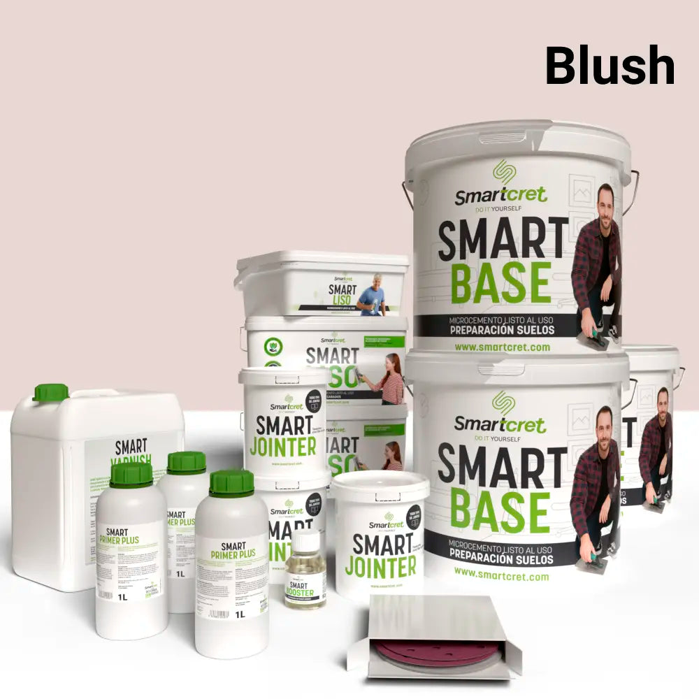 Kit béton ciré pour sols de salle de bains carrelés de 24 m²