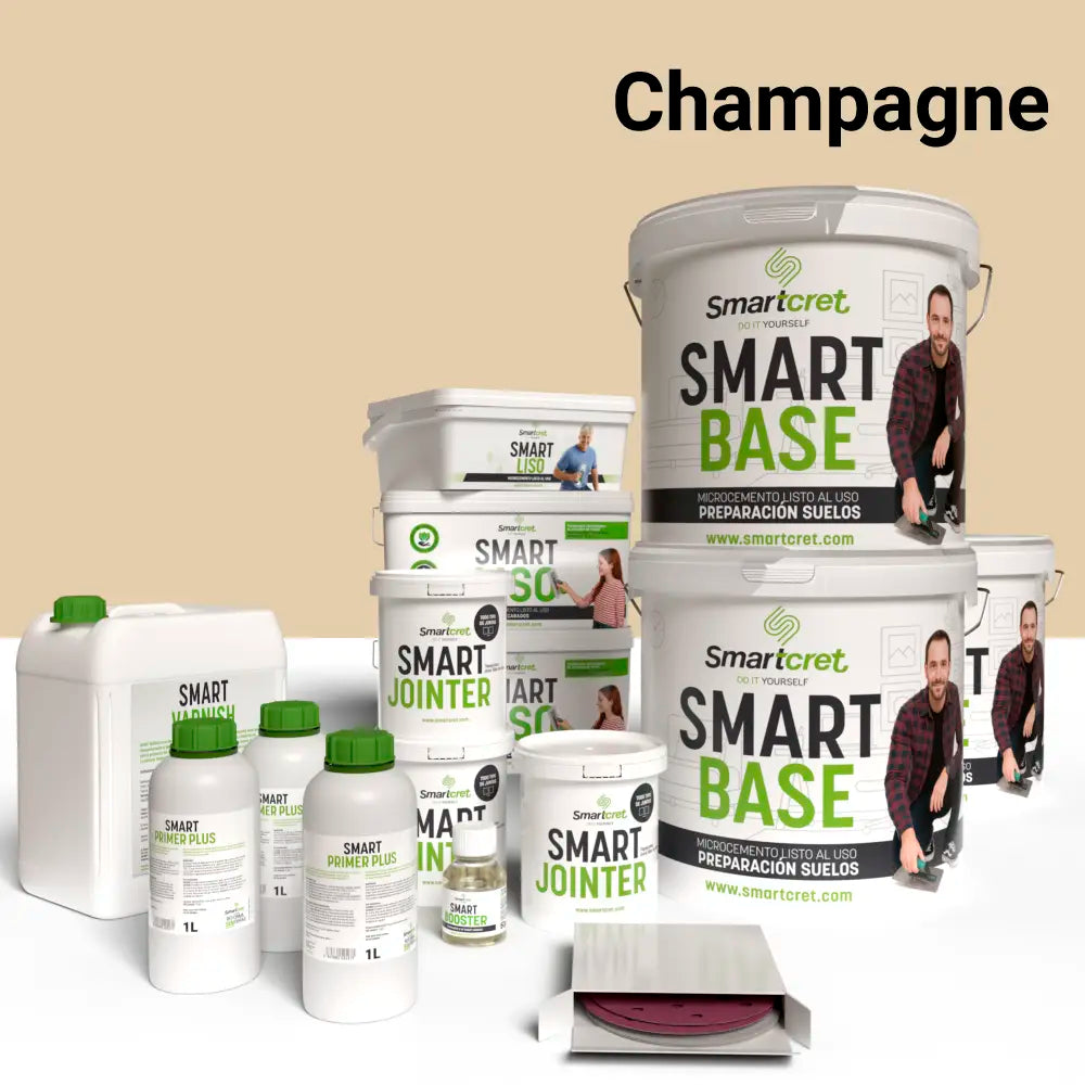 Kit béton ciré pour sols de salle de bains carrelés de 24 m²