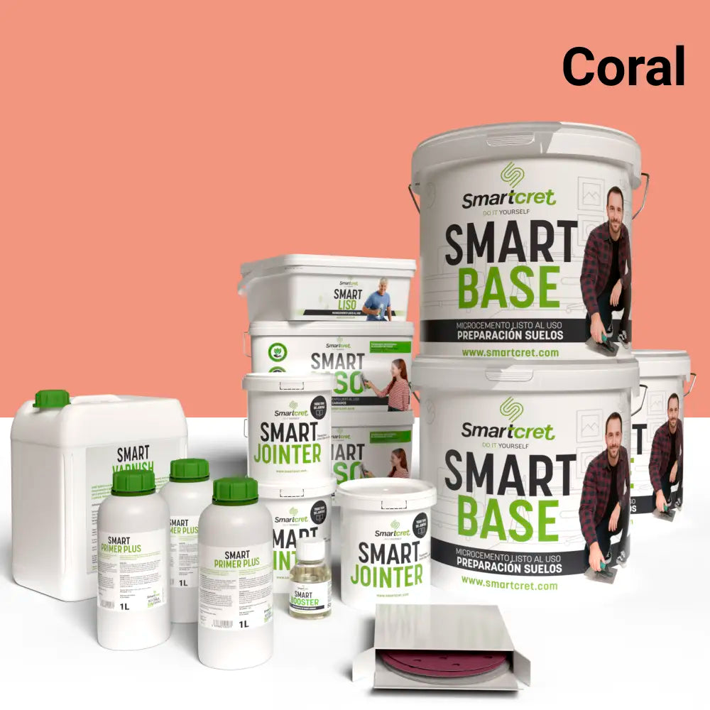 Kit béton ciré pour sols de salle de bains carrelés de 24 m²