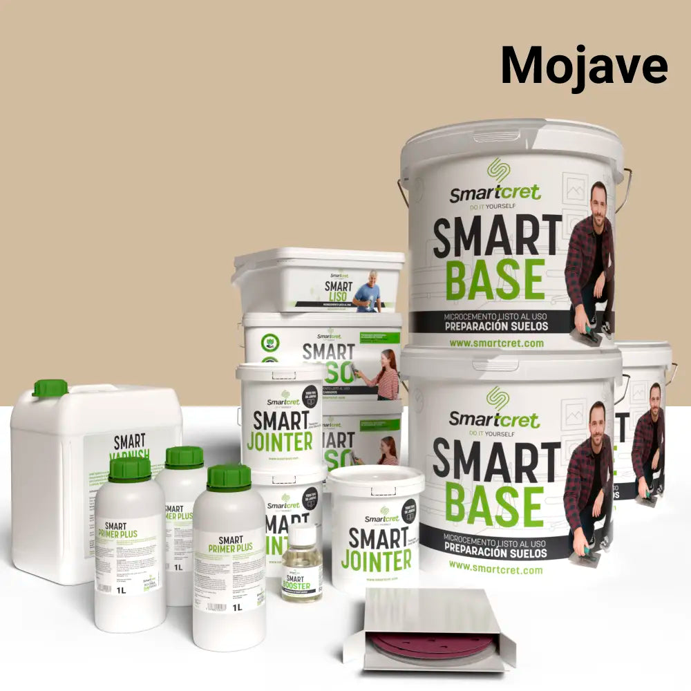 Kit béton ciré pour sols de salle de bains carrelés de 24 m²