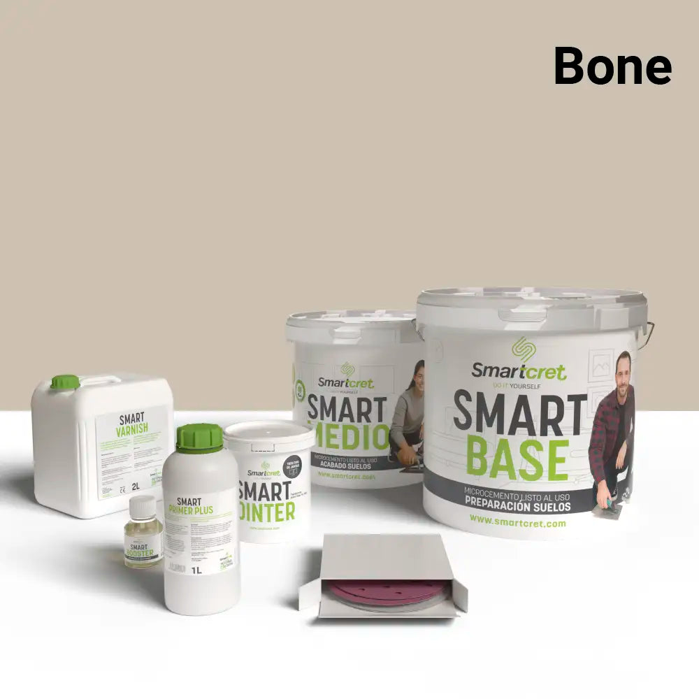 Kit de microcemento para exterior de 8 m², color Bone