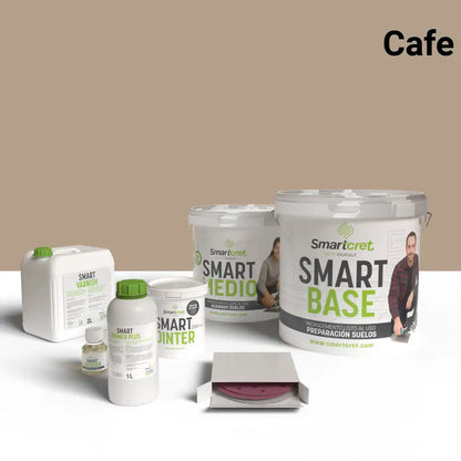 Kit de microcemento para exterior de 8 m², color Cafe