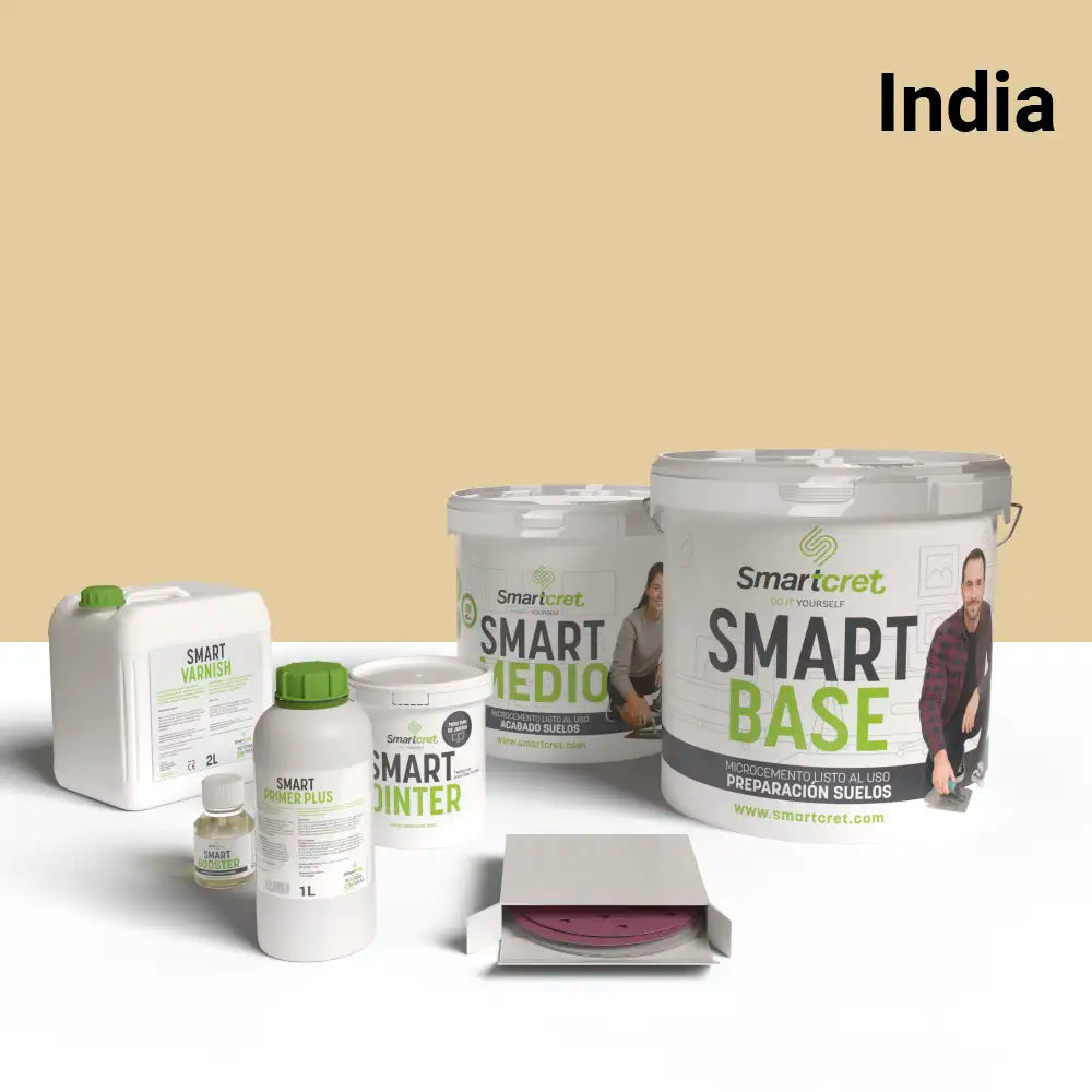 Kit de microcemento para exterior de 8 m², color India