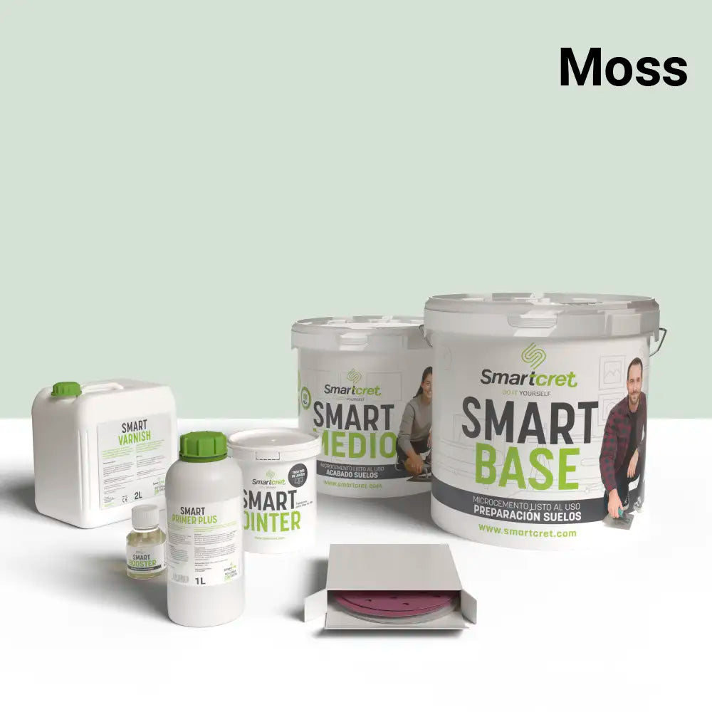 Kit de microcemento para exterior de 8 m², color Moss
