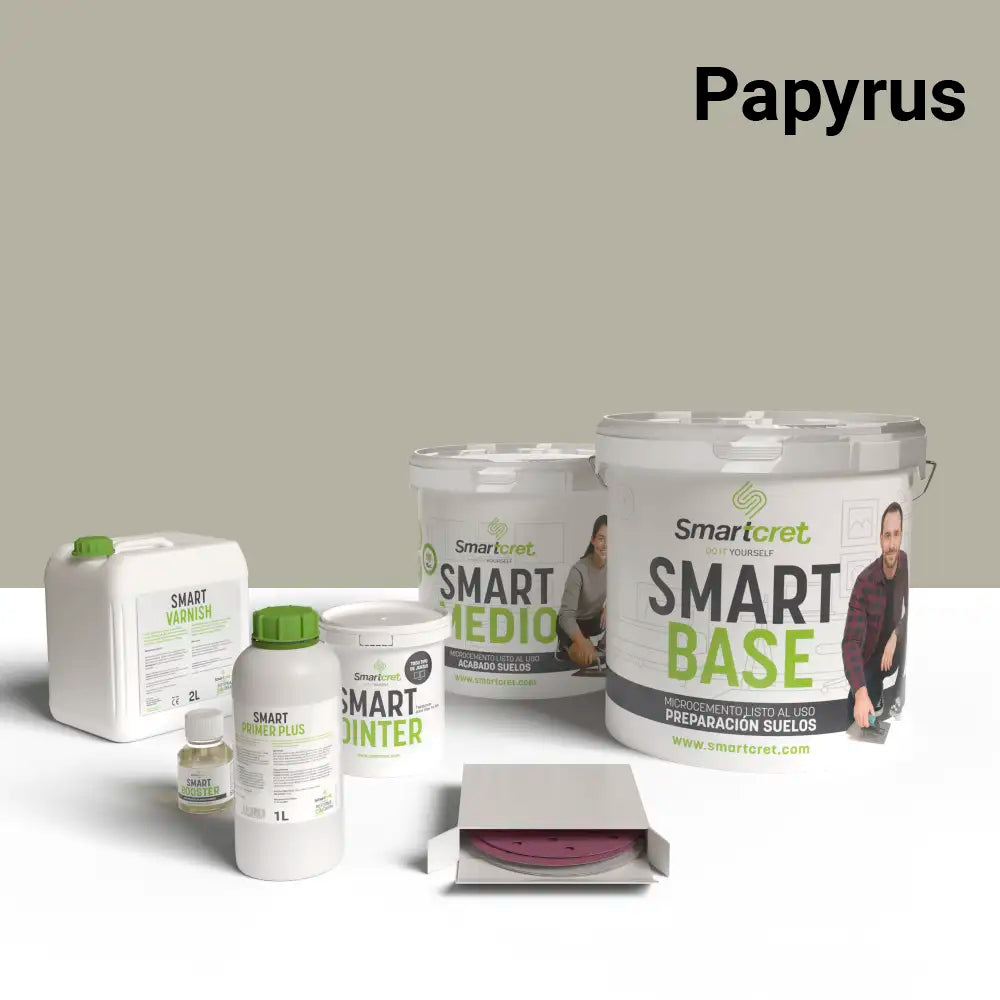 Kit de microcemento para exterior de 8 m², color Papyrus