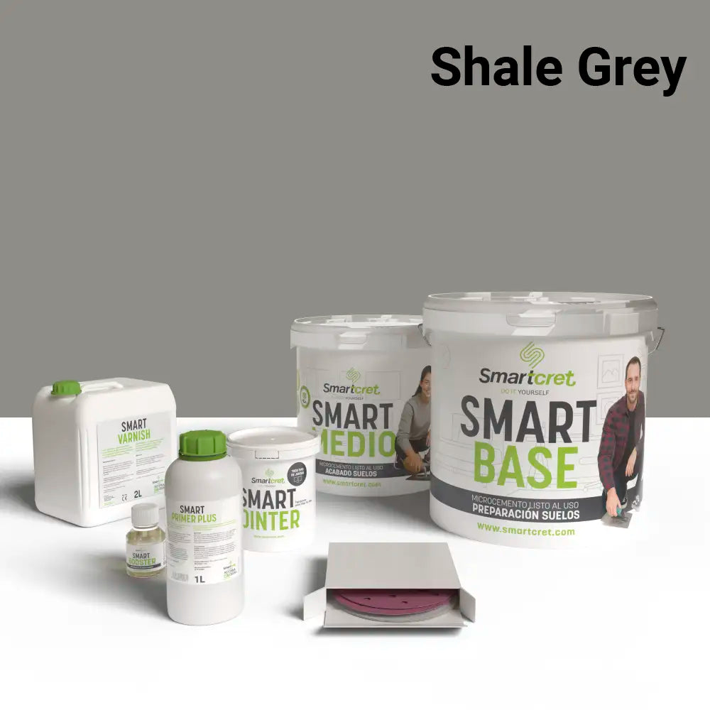 Kit de microcemento para exterior de 8 m², color Shale Grey