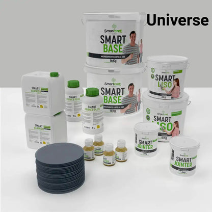 Kit de microcemento para baño de 16 m² sobre azulejos, color Universe