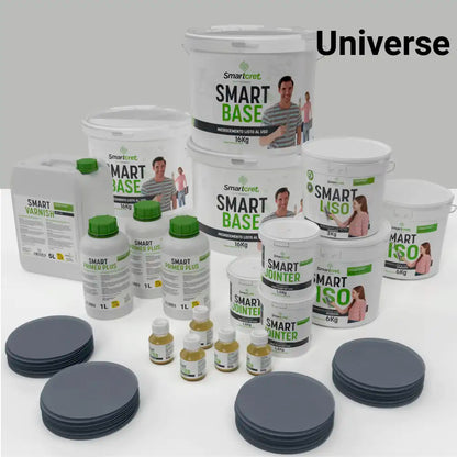 Kit de microcemento para baño de 24 m² sobre azulejos, color Universe