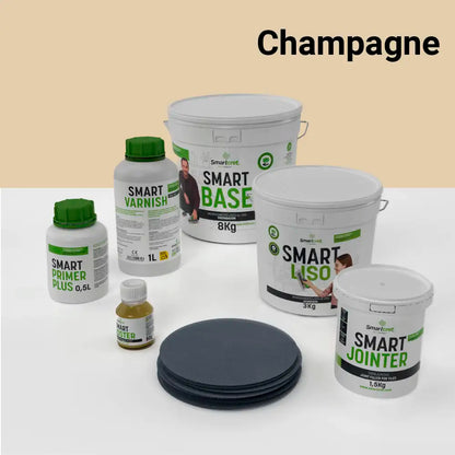 Kit de microcemento para baño de 4 m² sobre azulejos, color Champagne