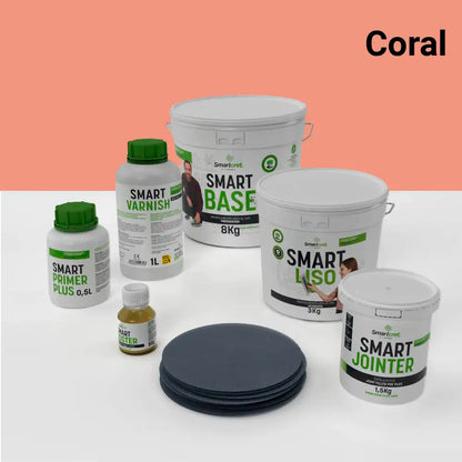 Kit de microcemento para baño de 4 m² sobre azulejos, color Coral