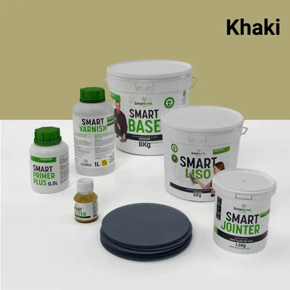 Kit de microcemento para baño de 4 m² sobre azulejos, color Khaki