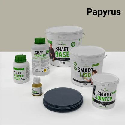 Kit de microcemento para baño de 4 m² sobre azulejos, color Papyrus