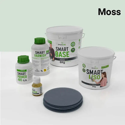 Kit de microcemento para baño de 4 m² sobre pladur, yeso o cemento, color Moss