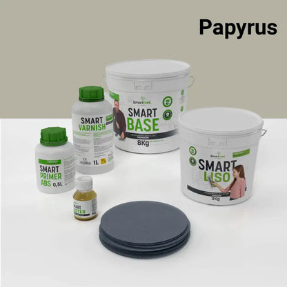 Kit de microcemento para baño de 4 m² sobre pladur, yeso o cemento, color Papyrus