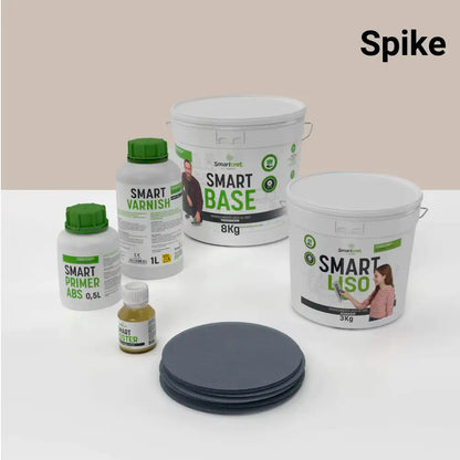 Kit de microcemento para baño de 4 m² sobre pladur, yeso o cemento, color Spike