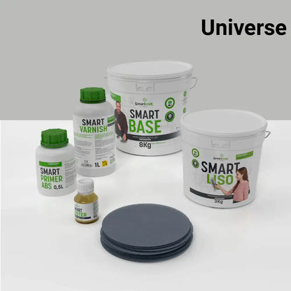 Kit de microcemento para baño de 4 m² sobre pladur, yeso o cemento, color Universe