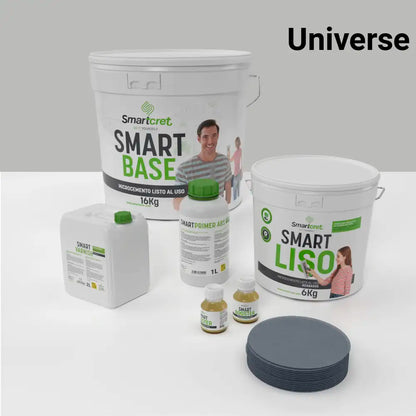 Kit de microcemento para baño de 8 m² sobre pladur, yeso o cemento, color Universe