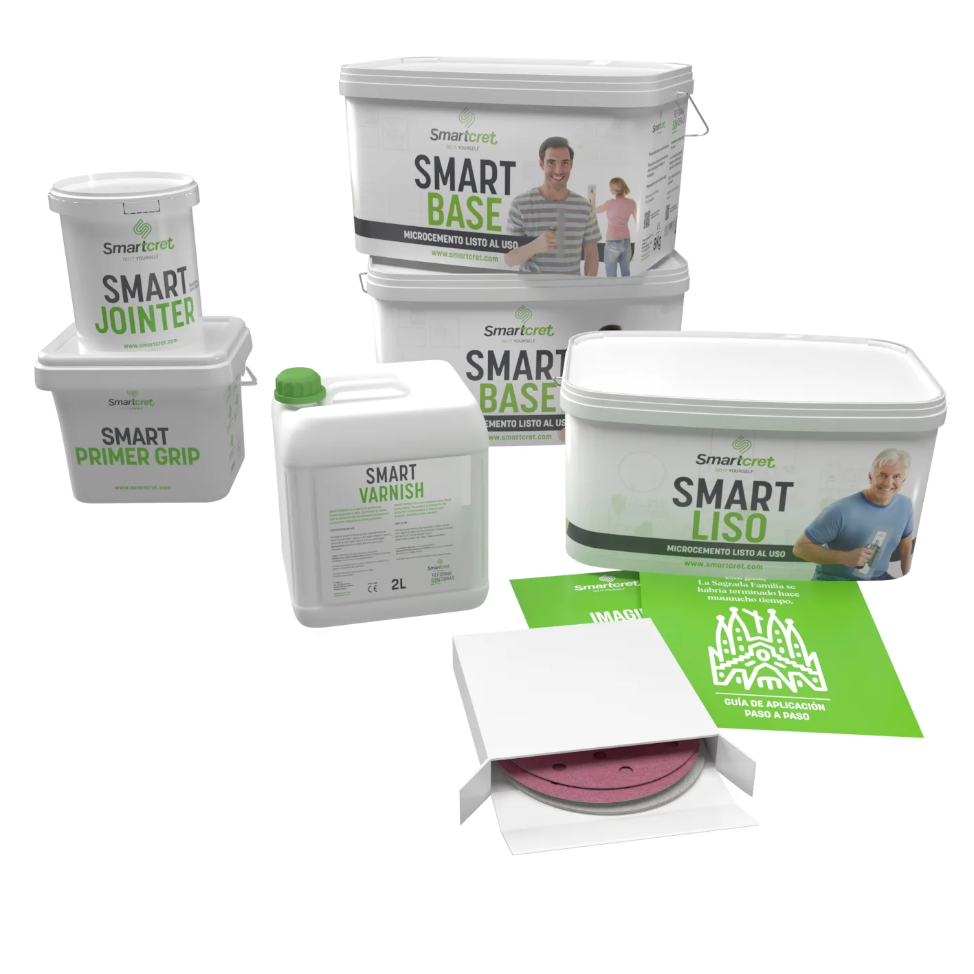 Smart Microcement Kit for Plastered Surfaces (86ft2)