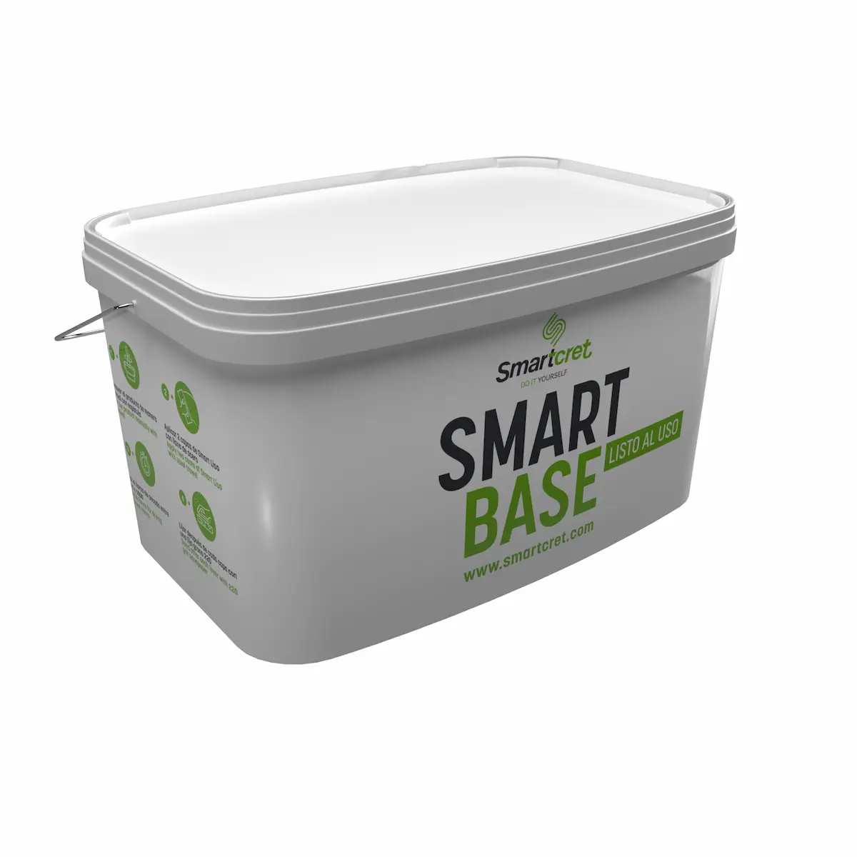 Ready to use finishing pigmented microcement Smart Base 6 Kg - Smartcret.